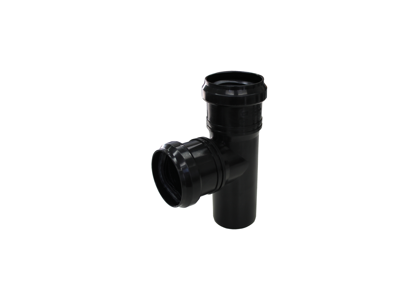 T-sanitaire Øpolypropylène Ø50mm - 87° noir M/F/F