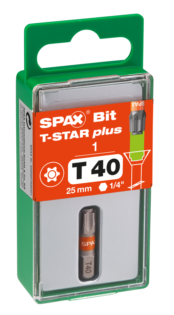 Spax bit T-star plus t 40 S 1 stuk
