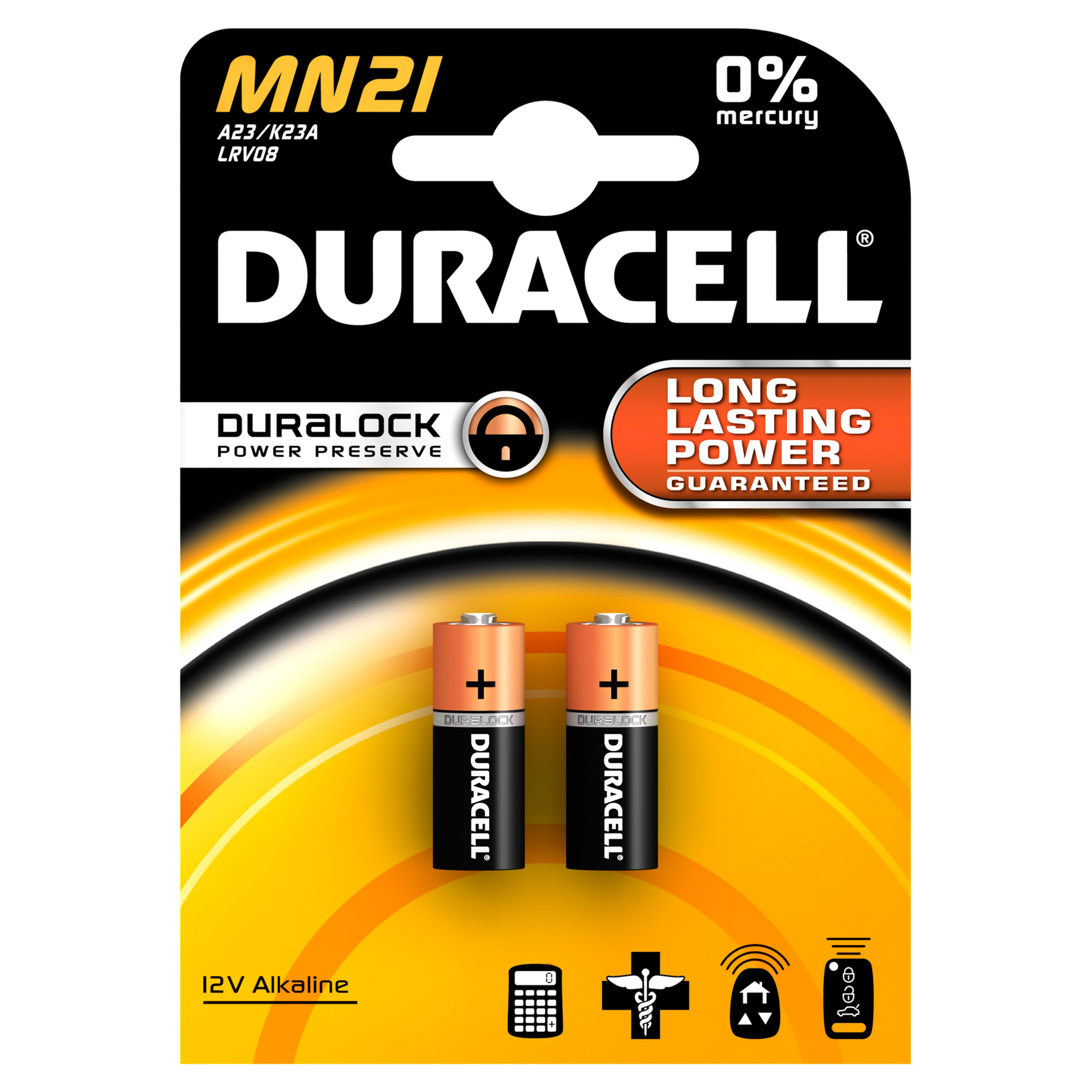 Duracell Pile Bouton MN21 12V (2 pcs)