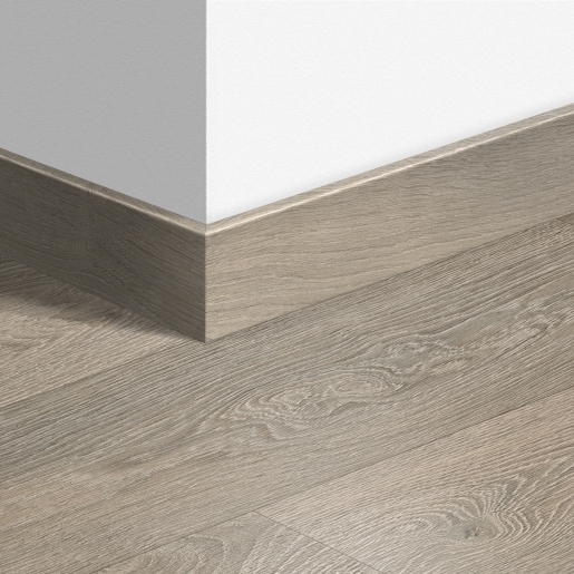 Quick-Step sol stratifié - Plinthe parquet 1405 Chêne vieilli gris clair - Pack 6 pièces
