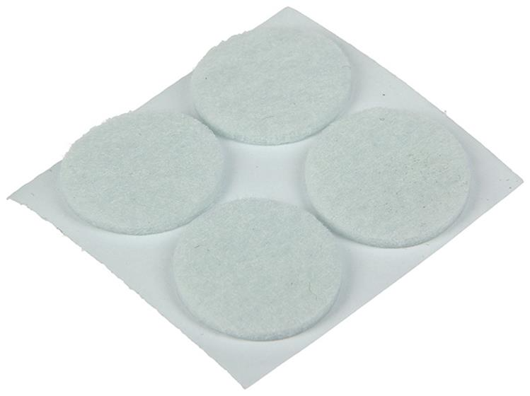 Viltpastille zelfklevend wit rond Ø25mm (12 stuks)