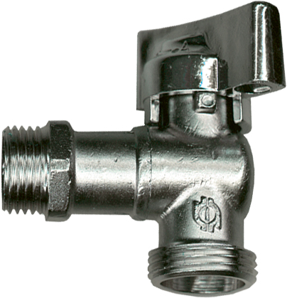 1 Robinet équerre avec boule 3/4" - Laiton