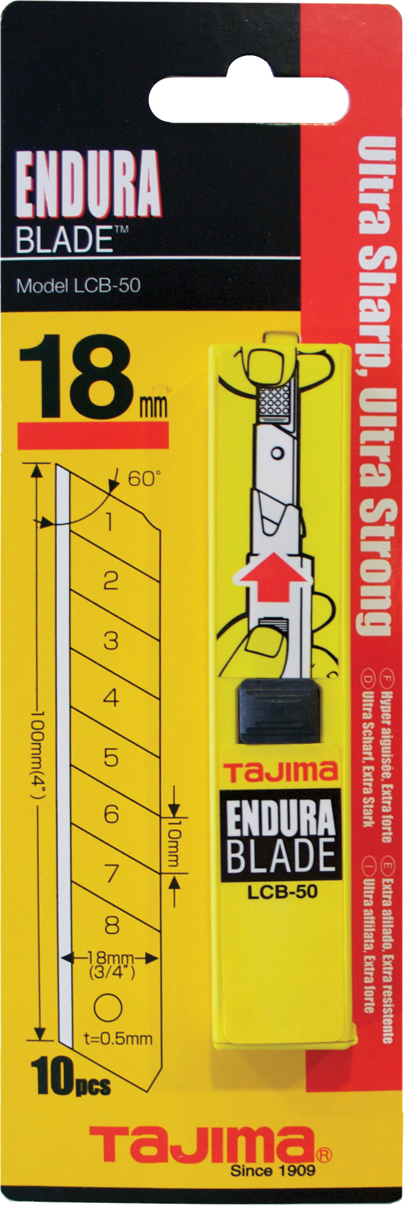 Lames cassables 18 x 0,5 mm - par 10 pcs