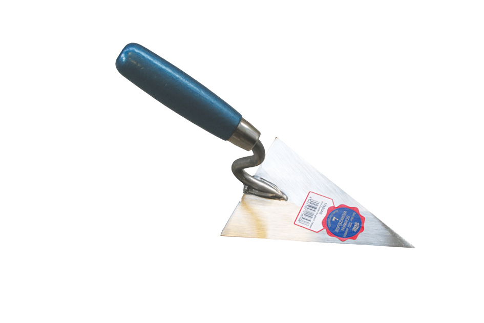 Truelle à polir triangulaire pointue Inox 140 x 105 x 1,0 mm