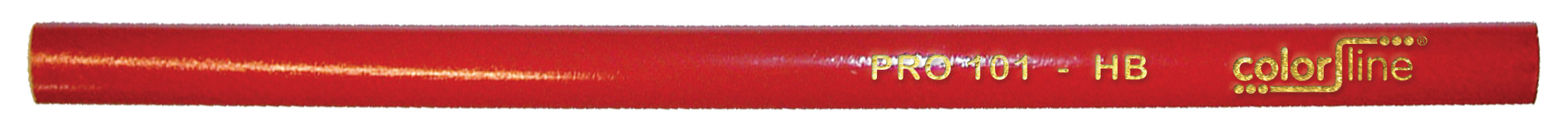 Crayon de menuisier "PRO 101", forme ovale, laqué rouge - 30 cm - par pc