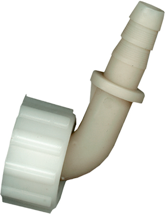 1 Coude 90°  10 mm + écrou 3/4" - nylon