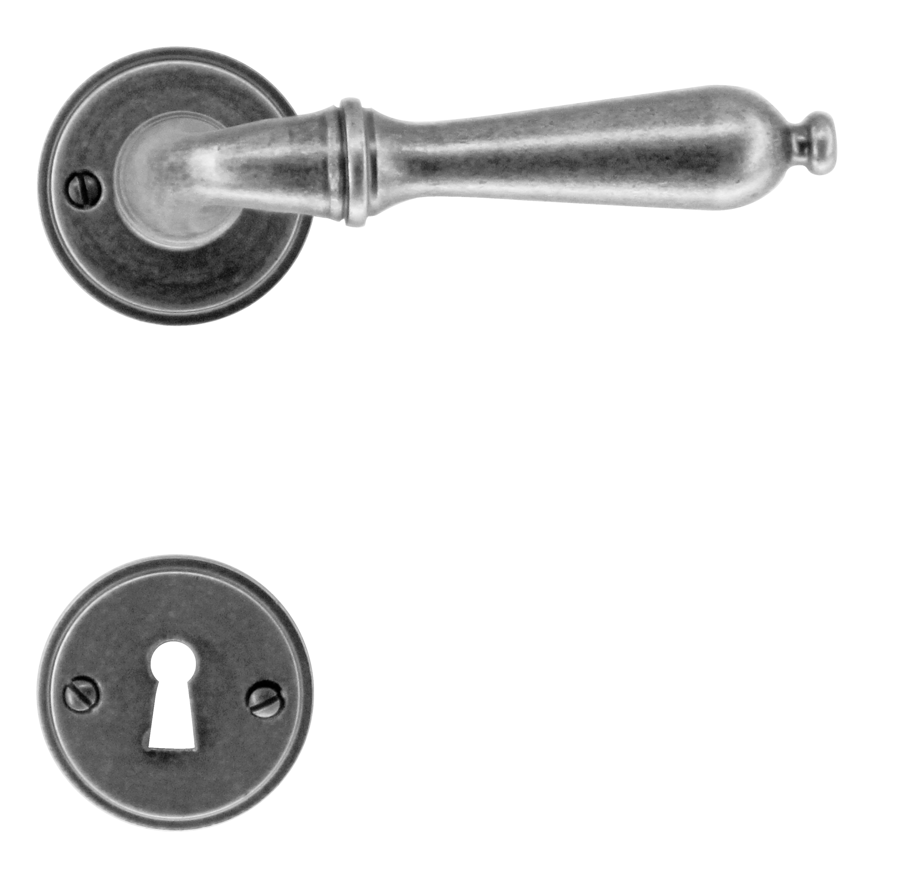 Deurkruk Da Vinci Old Silver R+E