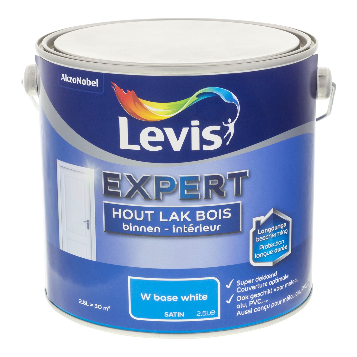 Levis Expert Hout Lak Binnen Satin Mix Wit - 2.5l