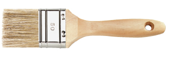 platte verfborstel 30mm wit haar extra dik