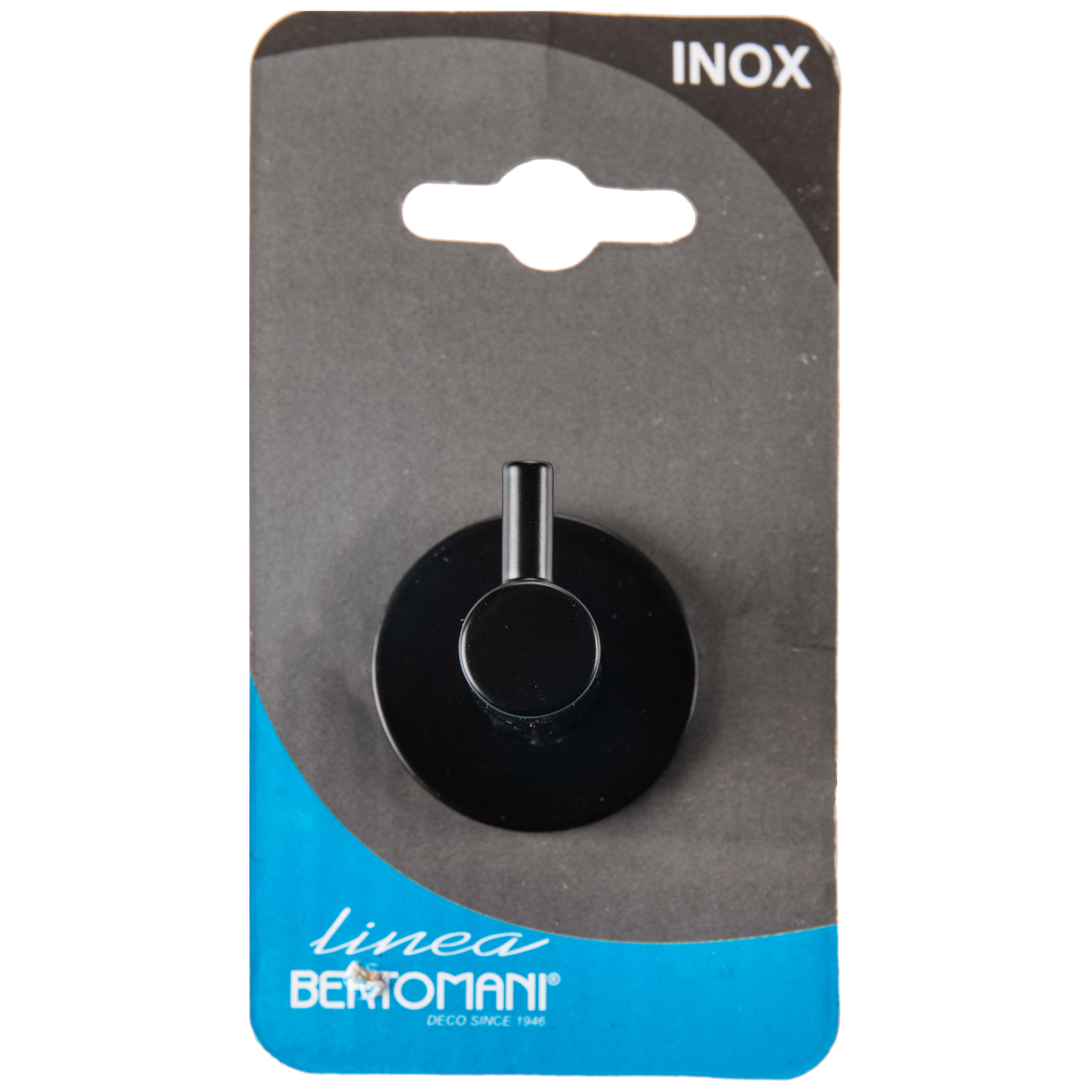 ENKEL HAAK ROND INOX ZWART