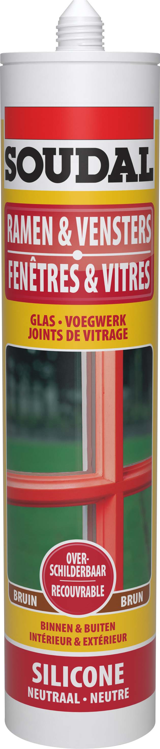 Soudal Fenêtres Et Vitres Brun 300ml