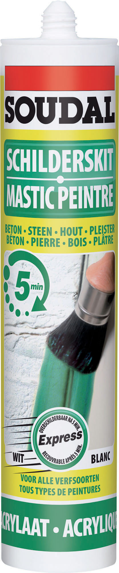 300ml Soudal Mastic Peintre Express Blanc