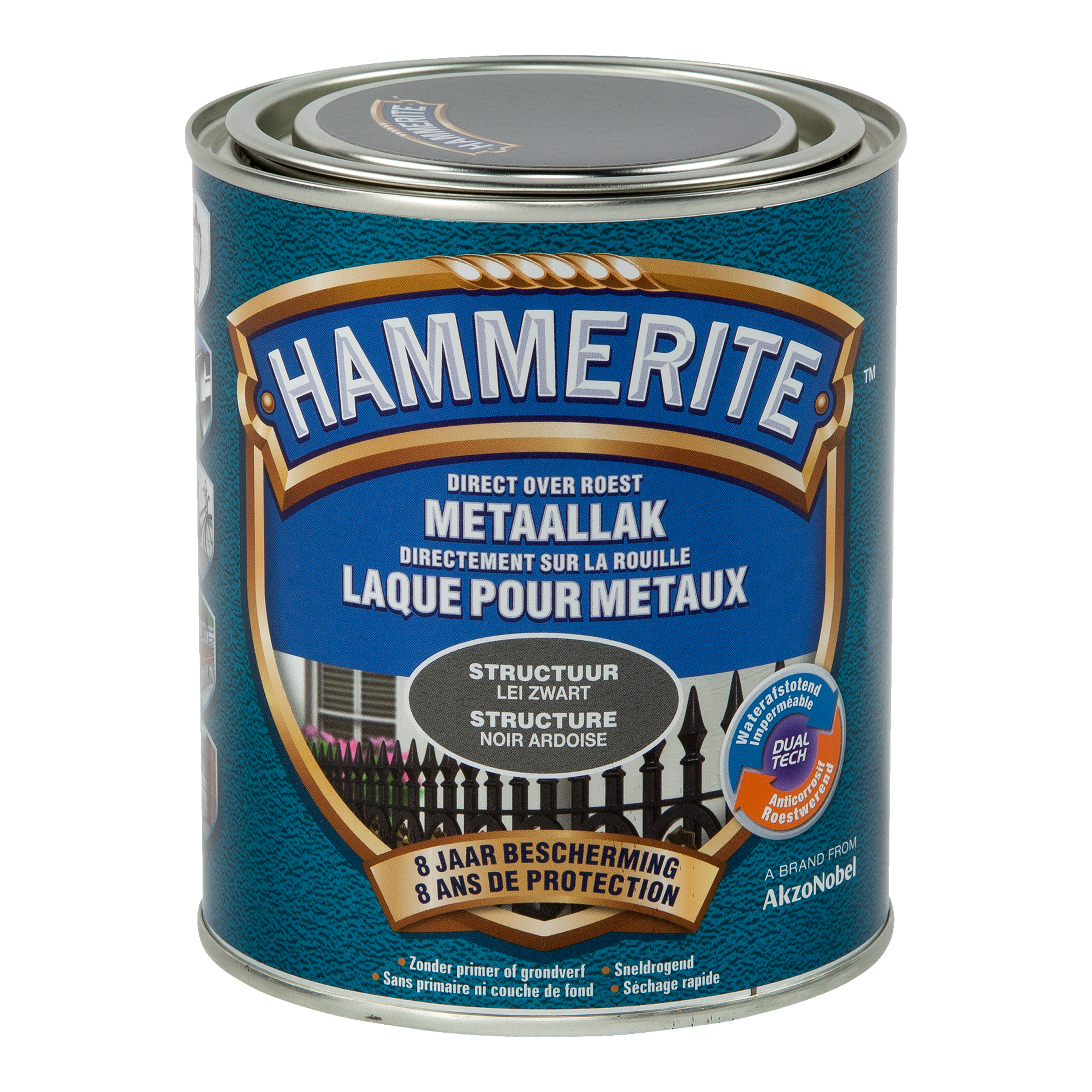 Hammerite Metaallak Structuur 0.75l Leizwart