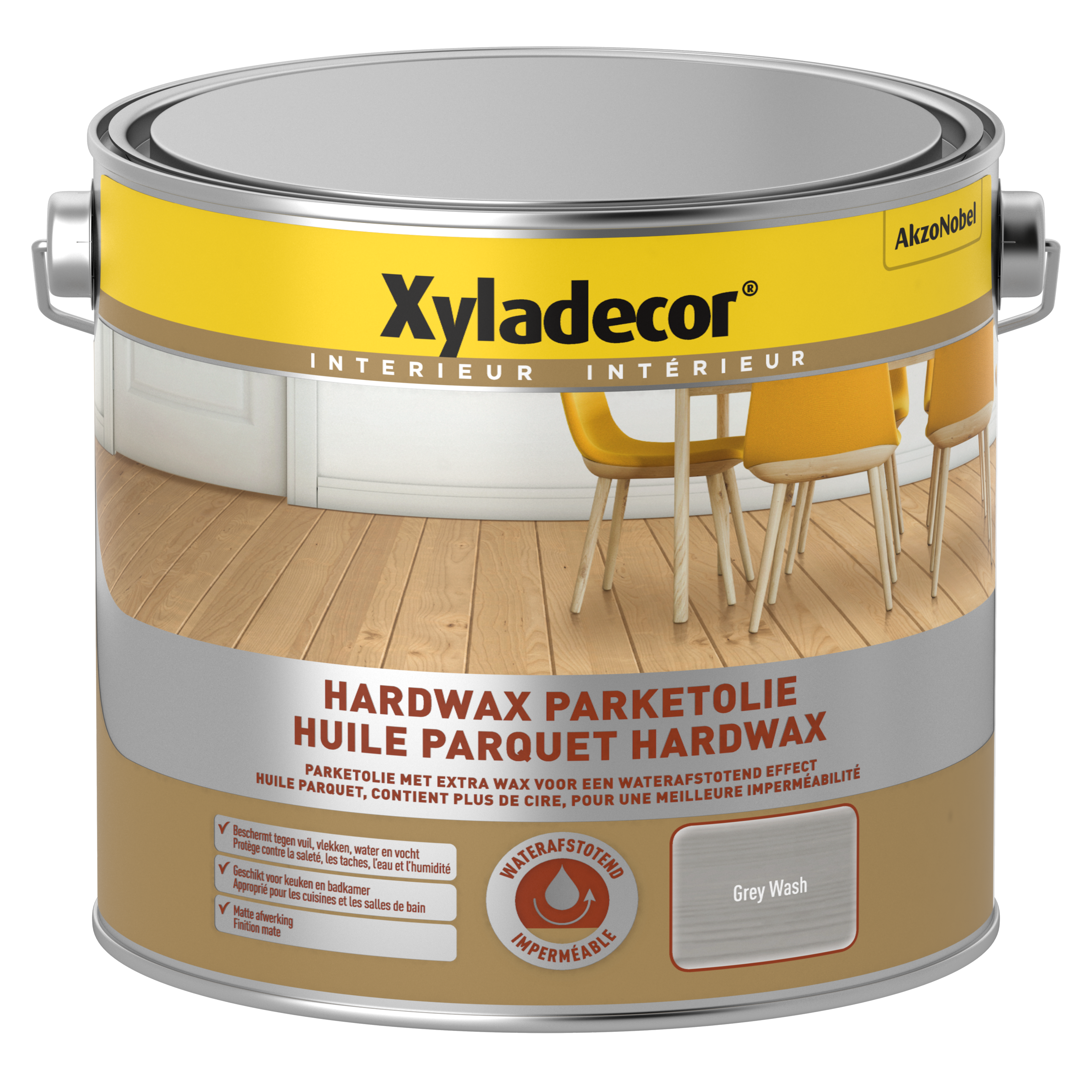 Xyladecor Hardwax Parketolie Grey Wash 2.5l Mat
