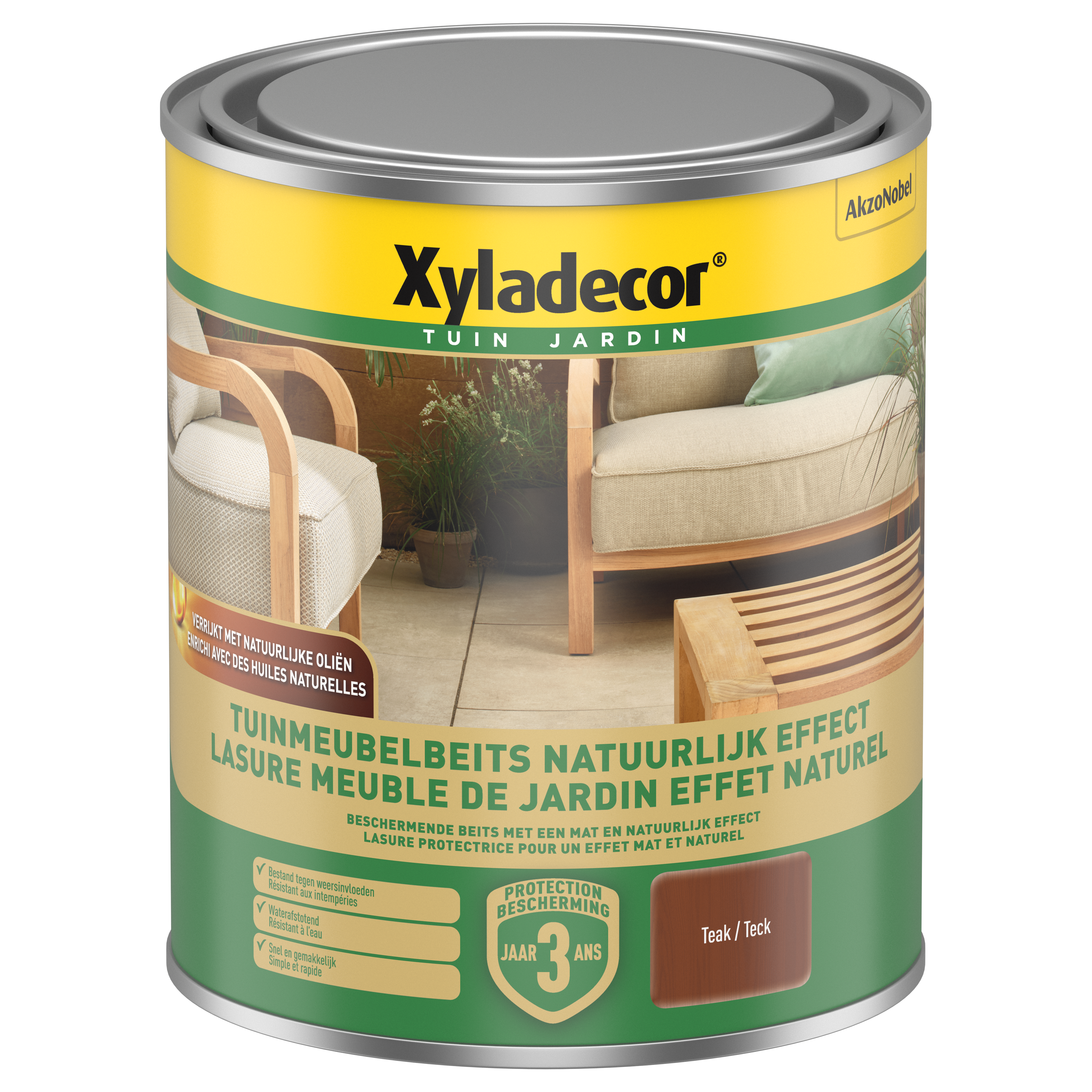 Xyladecor lasure de meuble de jardin naturelle mat teck 750ML