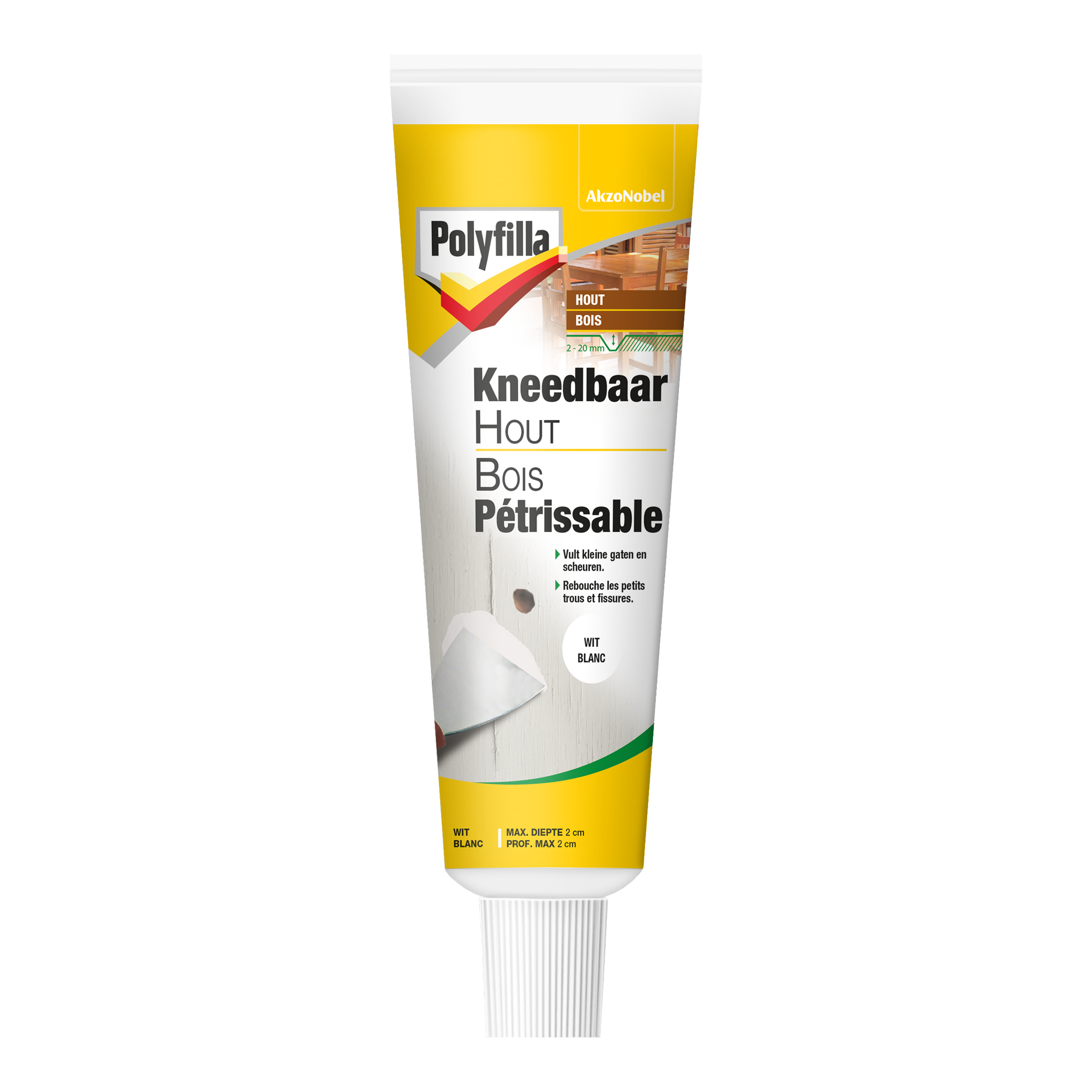Polyfilla Bois Pétrissable Blanc 75g
