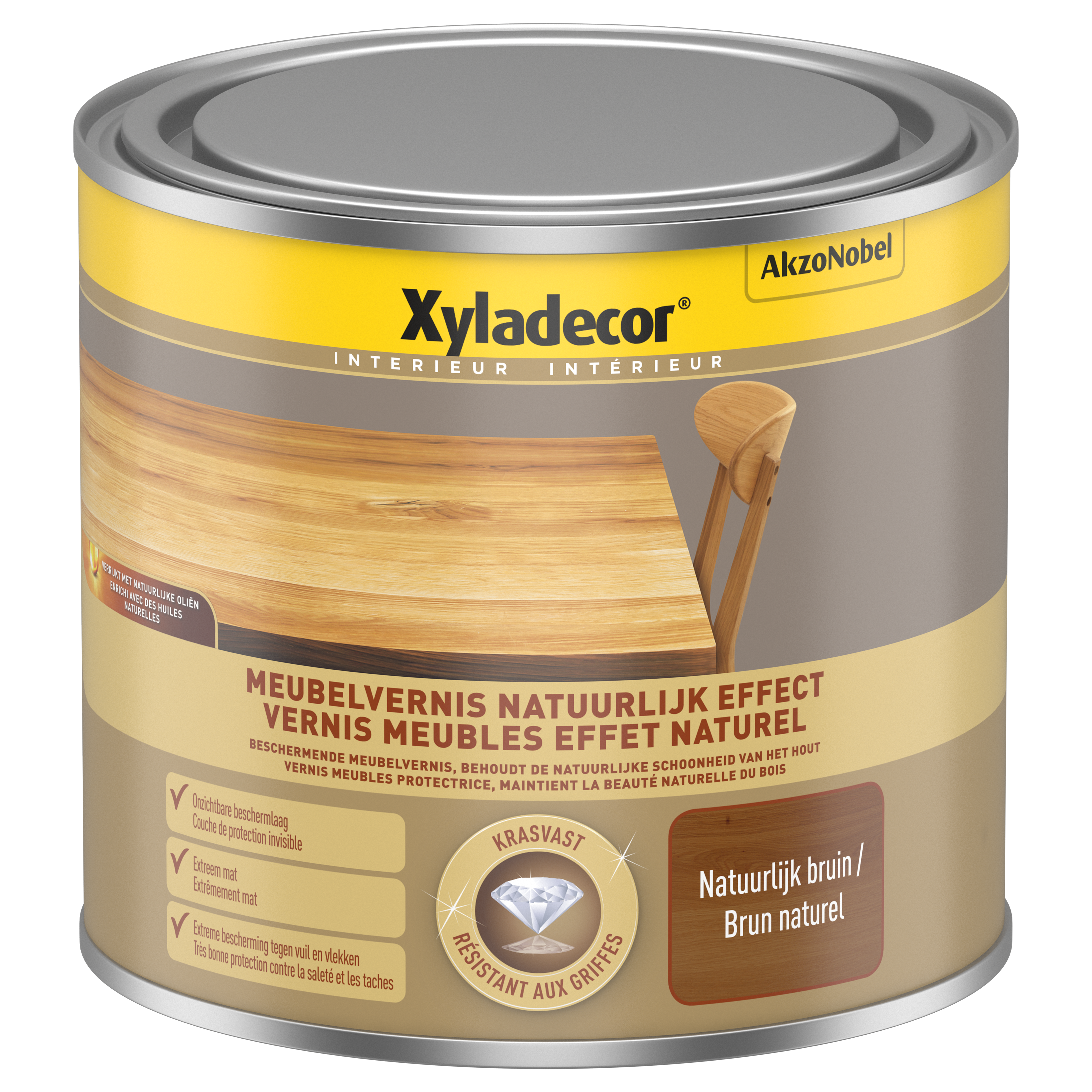 Xyladecor Vernis Meubles Effet Naturel Brun 0.5l