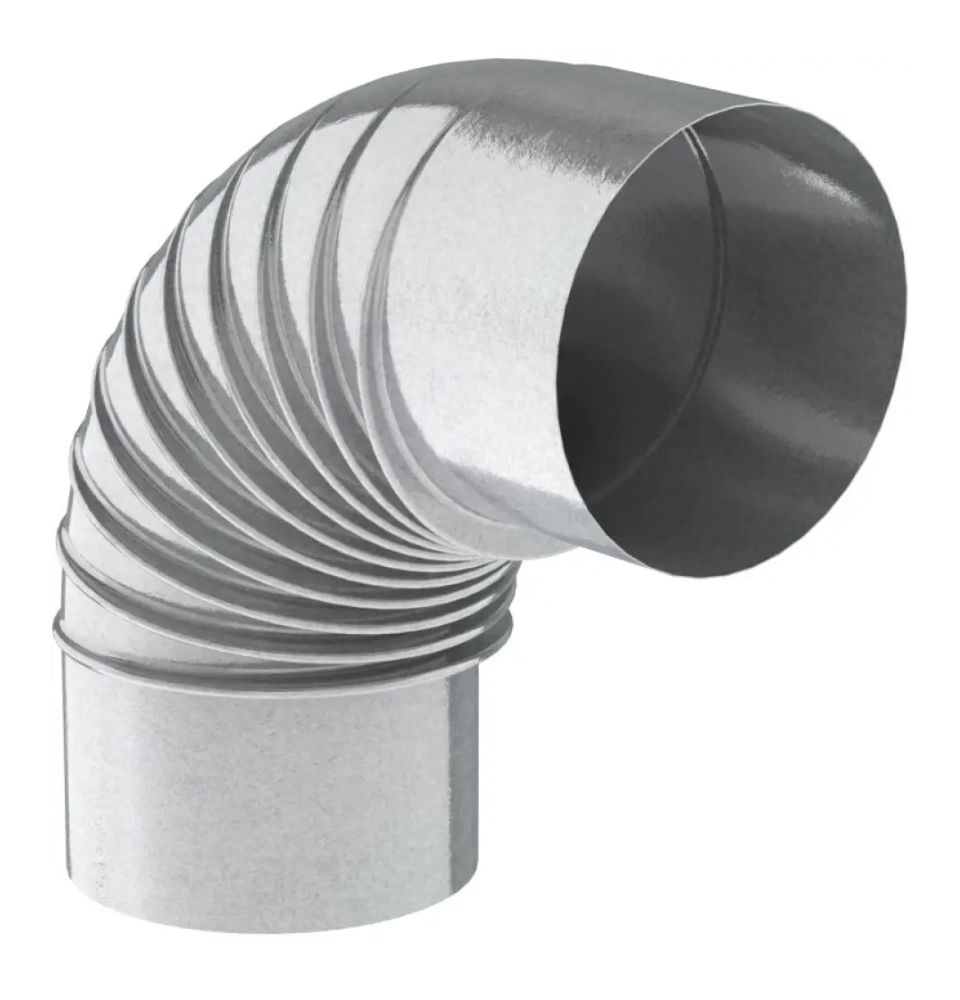 Rookafvoer bocht  90° (B09) Galva Ø125mm