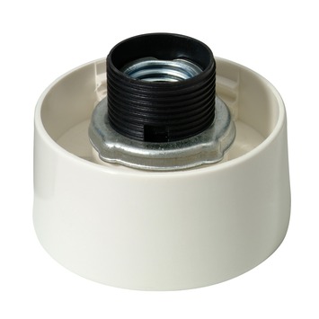 Armature droite E27 blanc