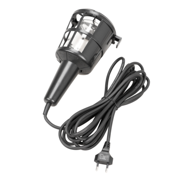 HANDLAMP 60W SNOER ZWART 5M