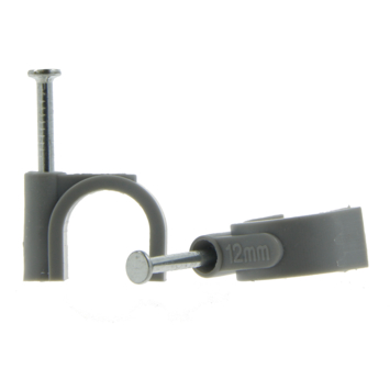 Pontet pour câble rond 12mm gris 50pcs
