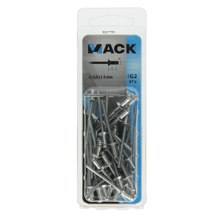 Mack rivets aveugle aluminium Ø4,0x8mm (37pcs)