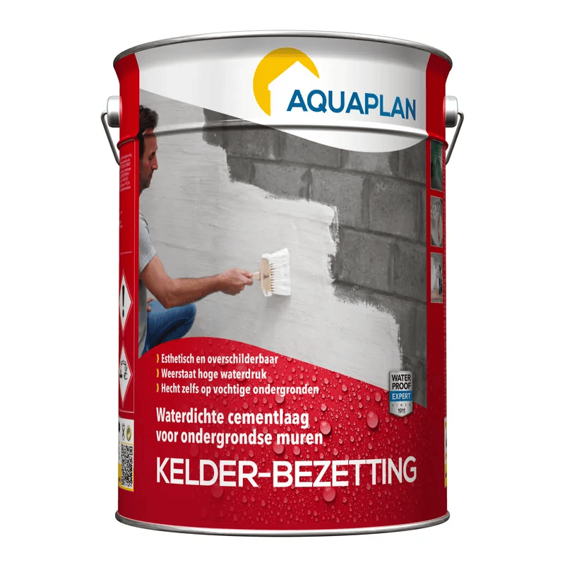 Aquaplan Enduit pour Cave - Couche de mortier étanche 5kg