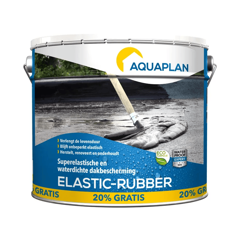 Aquaplan Elastic Rubber Revêtement toiture étanche 10kg + 20%