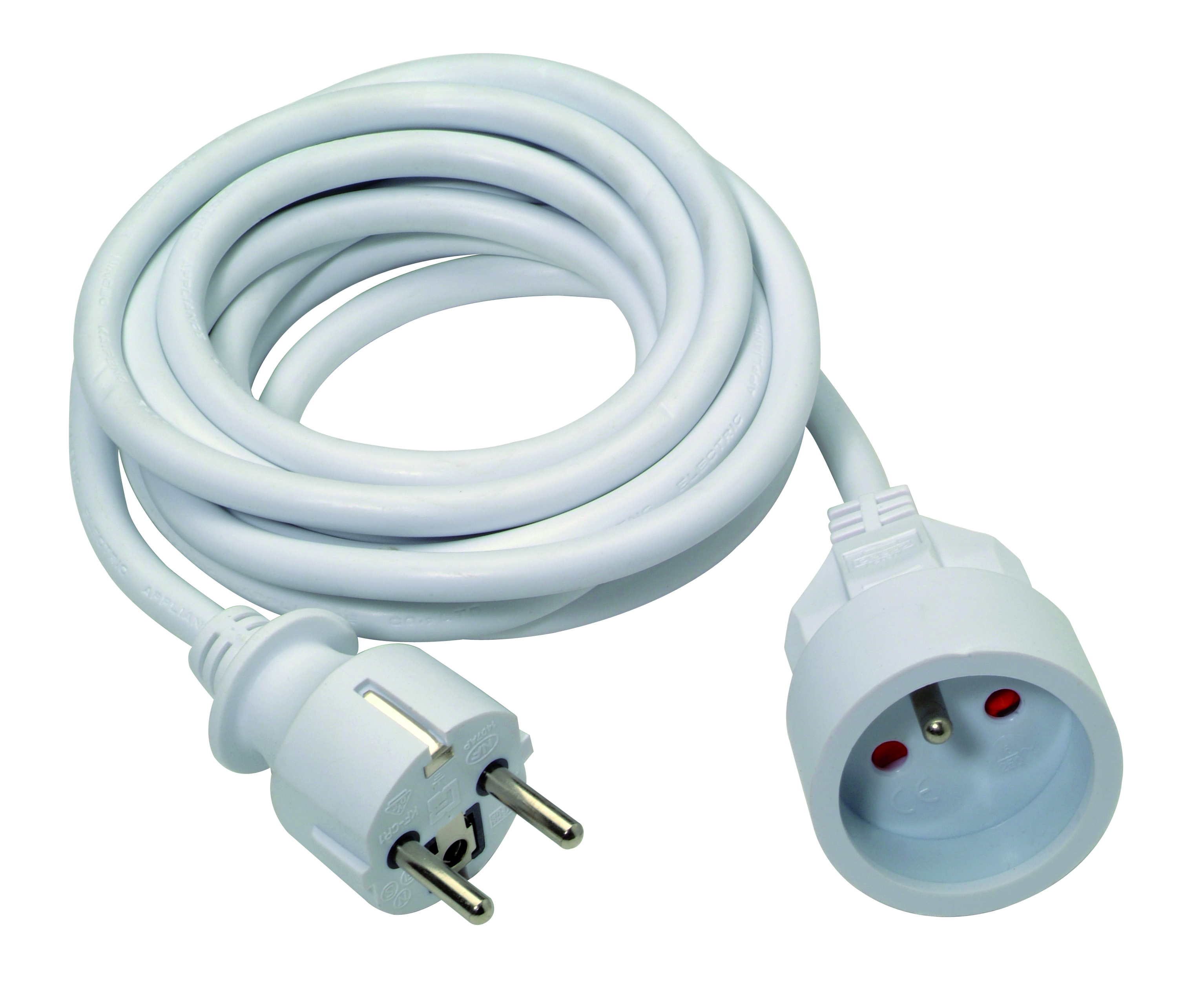 VERLENGSNOER 3G1.5 PVC 3M WIT