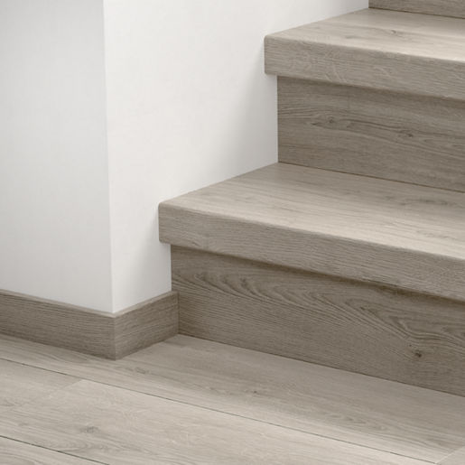 Quickstep Couvre-Marches en Vinyle Bloom 1474x136mm 40237 Gris Ramageux