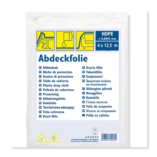 Spatfolie HDPE 0.005mm 50m² (4X12.5m)