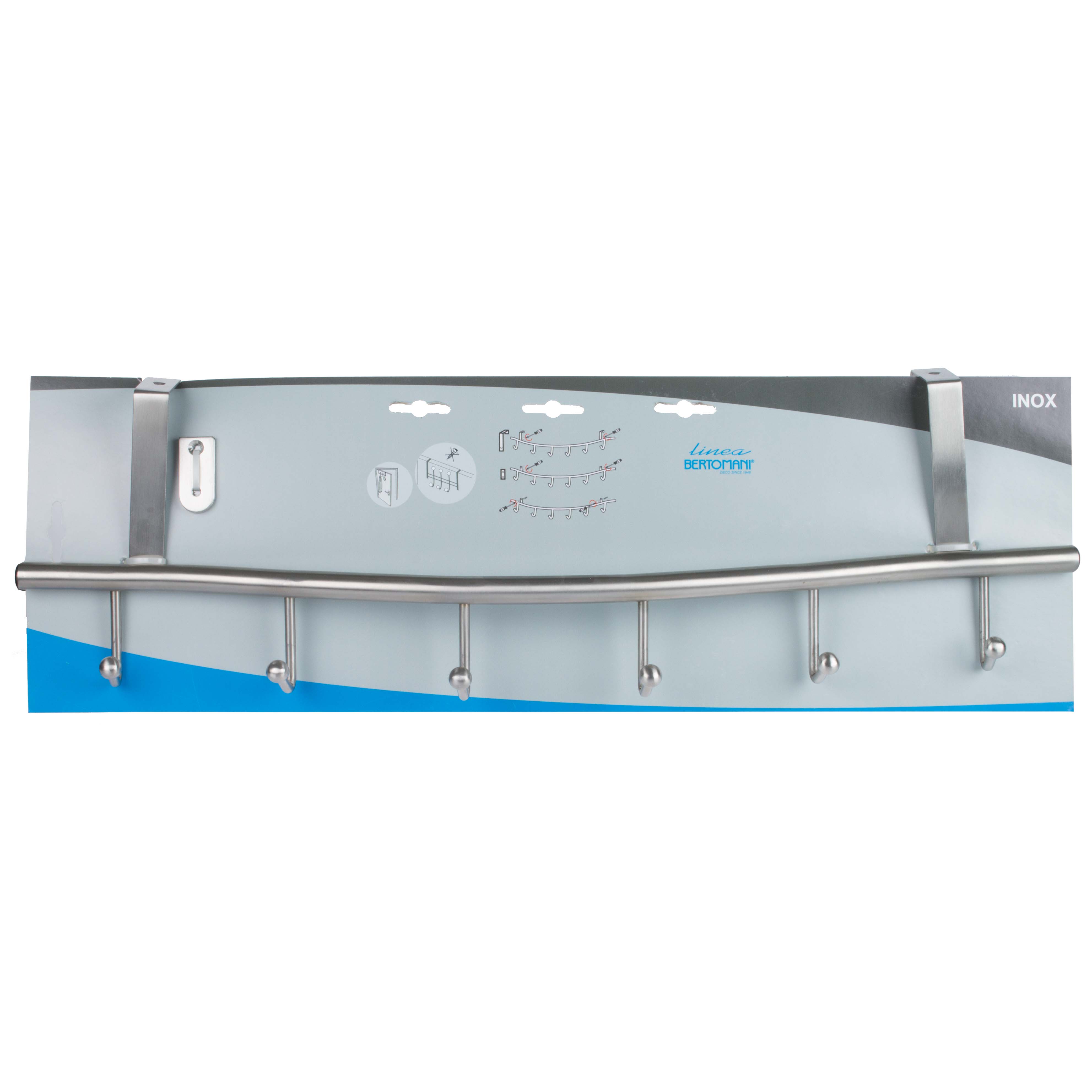 Kapstokhaak inox 600mm