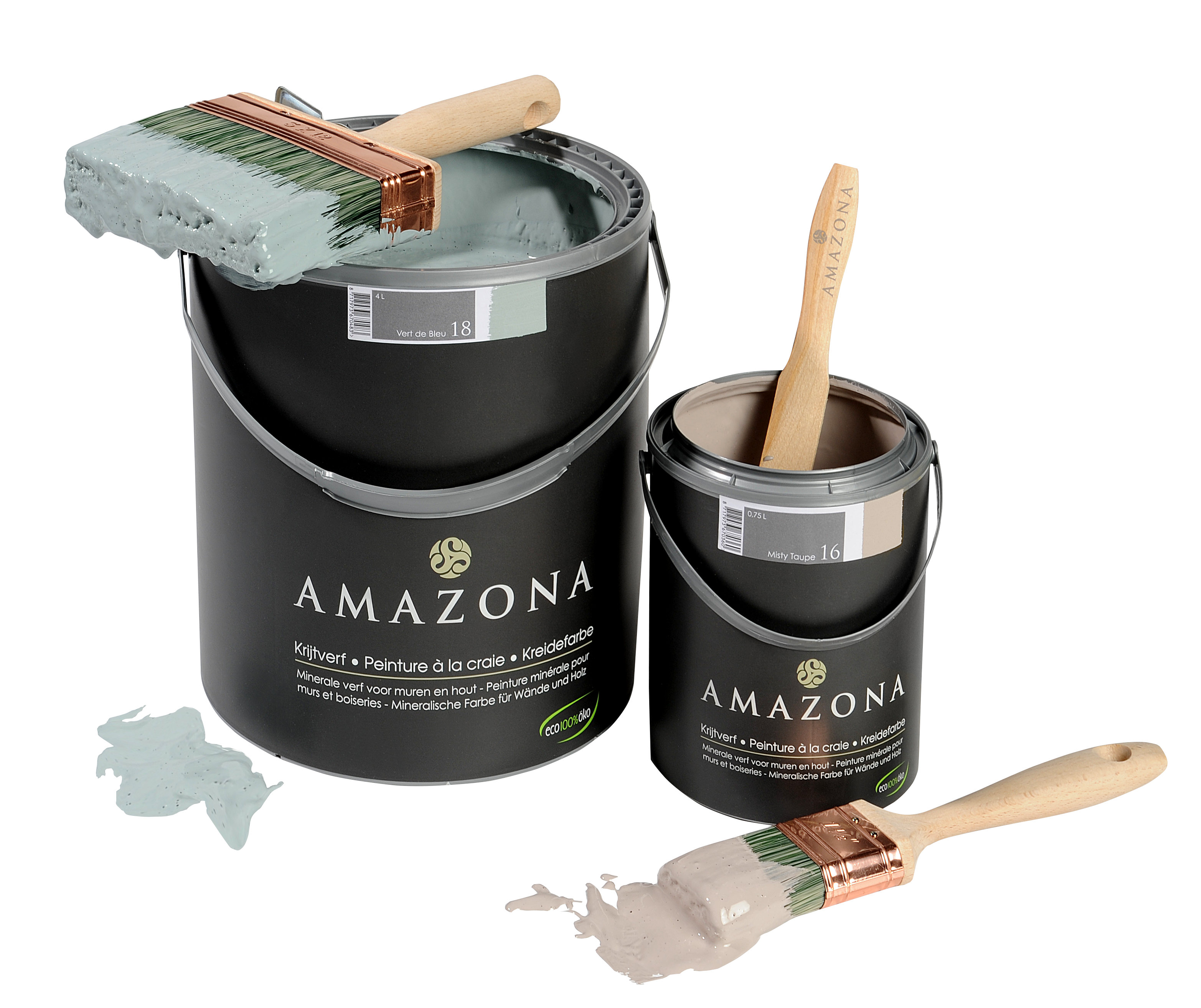 Amazona krijtverf misty taupe 0.75l