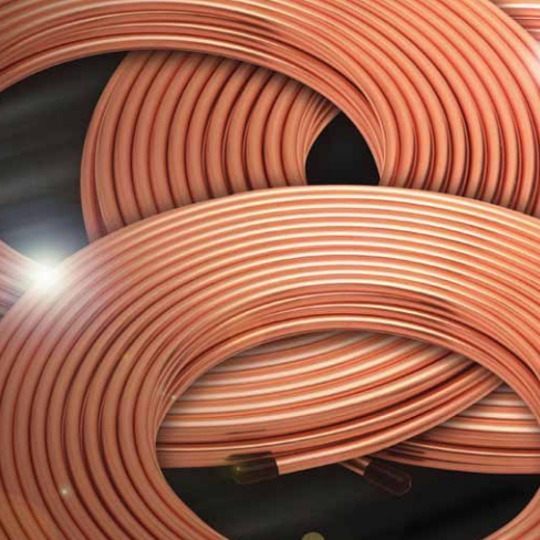 1 Koperen buis op rol lengte 3 m - diam. 15 mm 