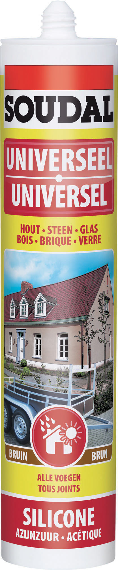 Soudal Univ Silicone Bruin 300ml