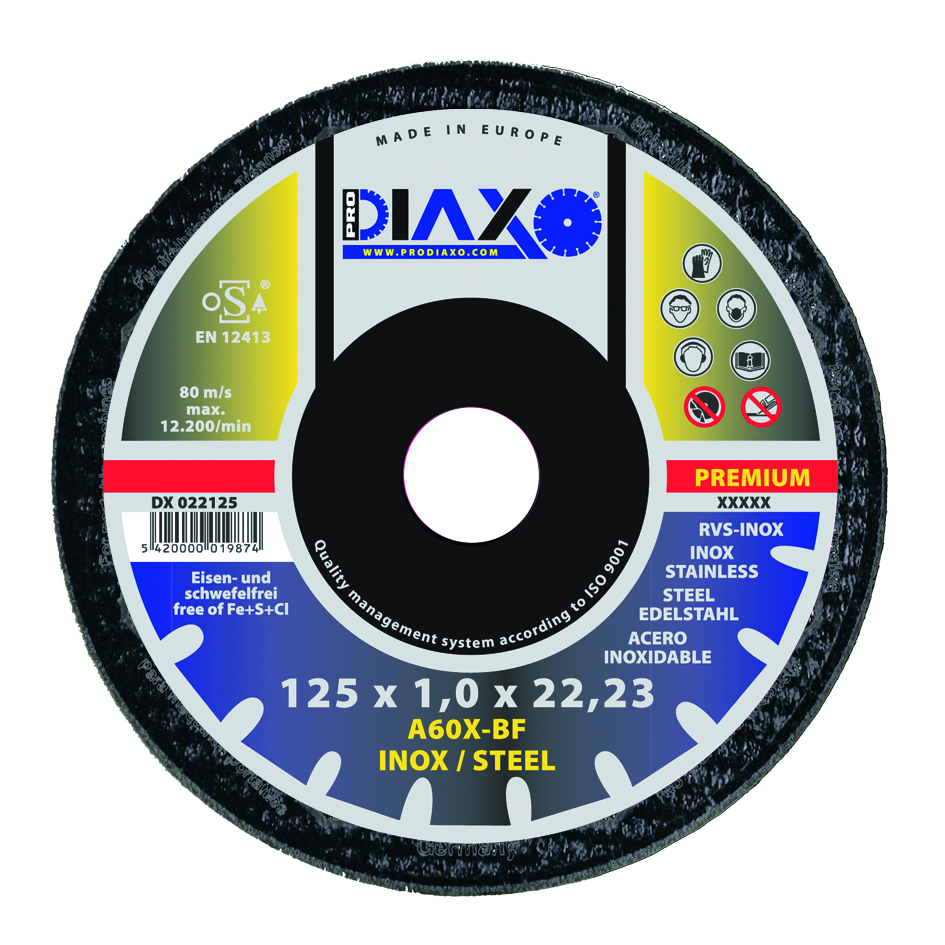 Disque abrasif INOX Ø 115 x 1,0 mm A60X-BF / Premium Construction