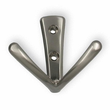 Crochet Zamac/teinte inox 71x76x40mm