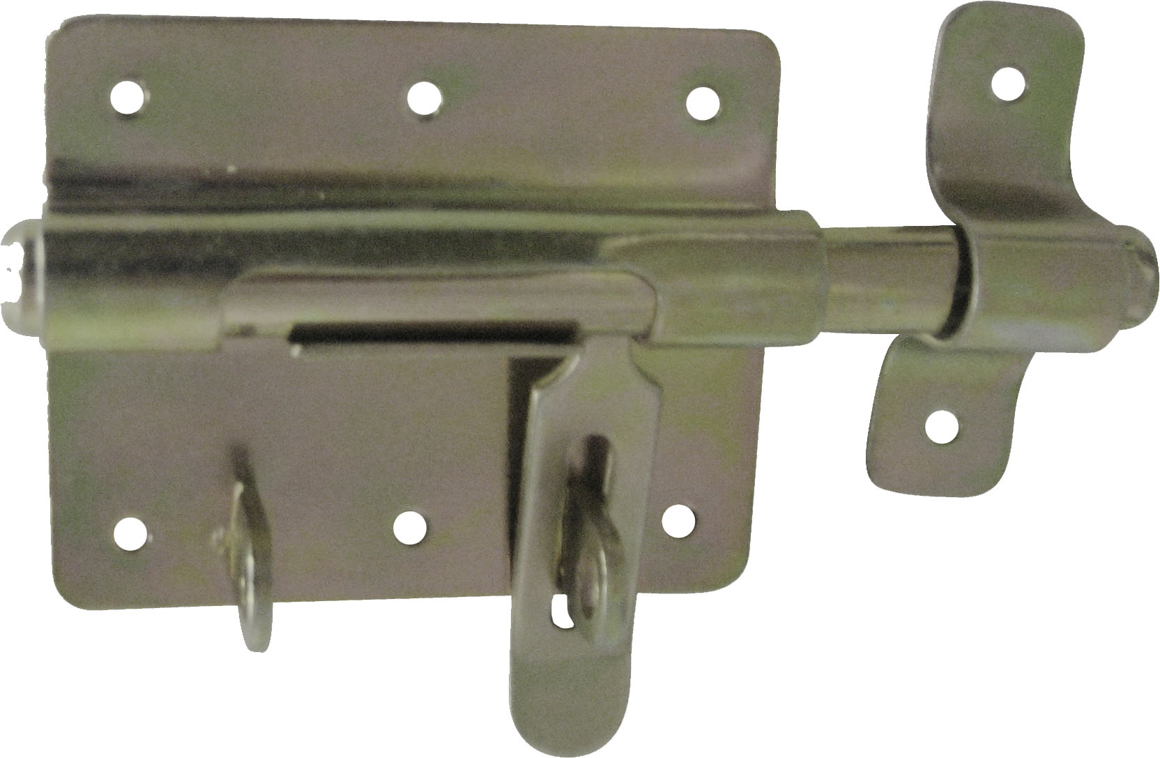 Verrou de box lourd avec porte-cadenas 90x88mm nr.175 zingué