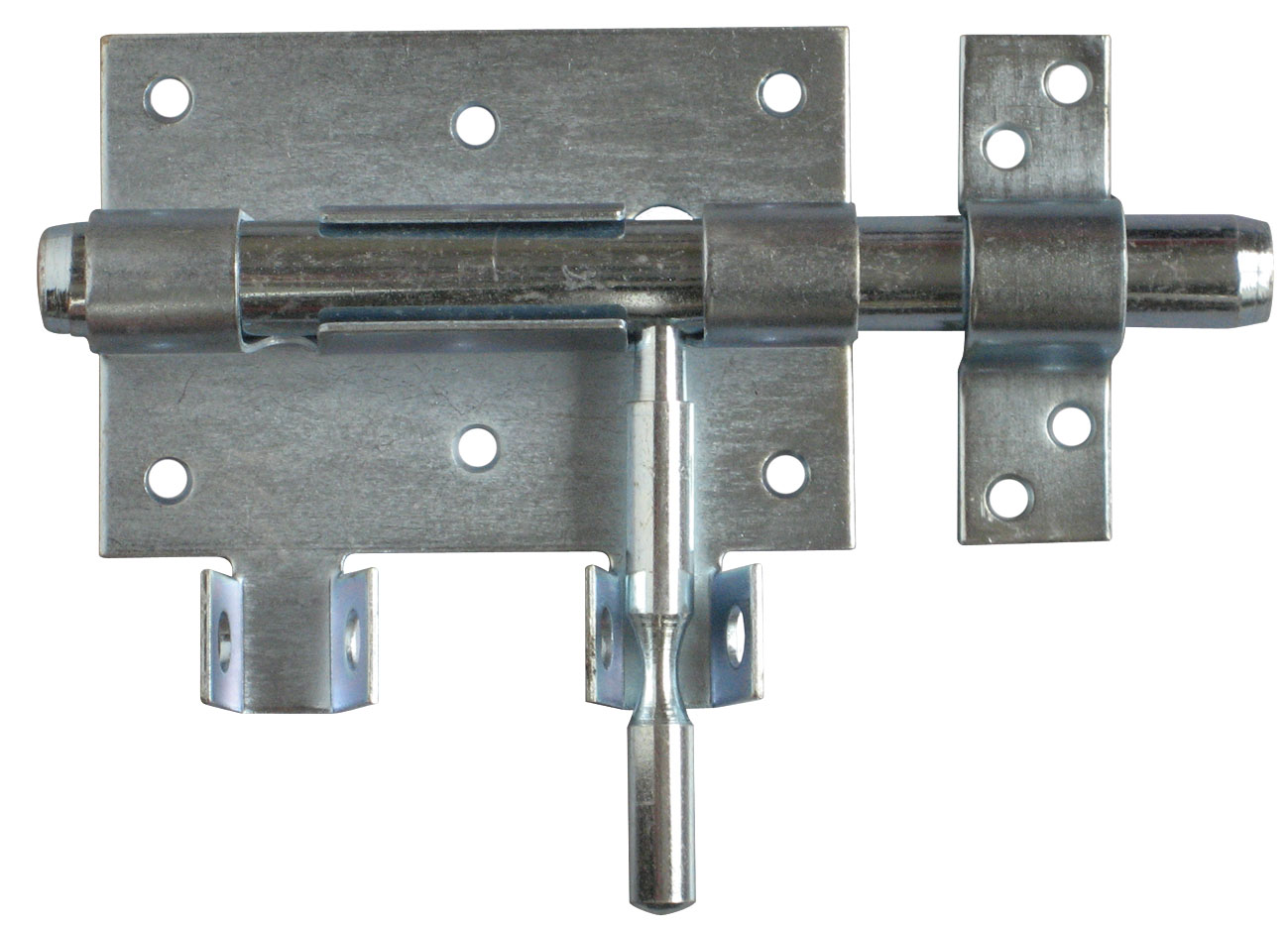 Verrou de box lourd avec porte-cadenas 100x93mm nr.180 zingué