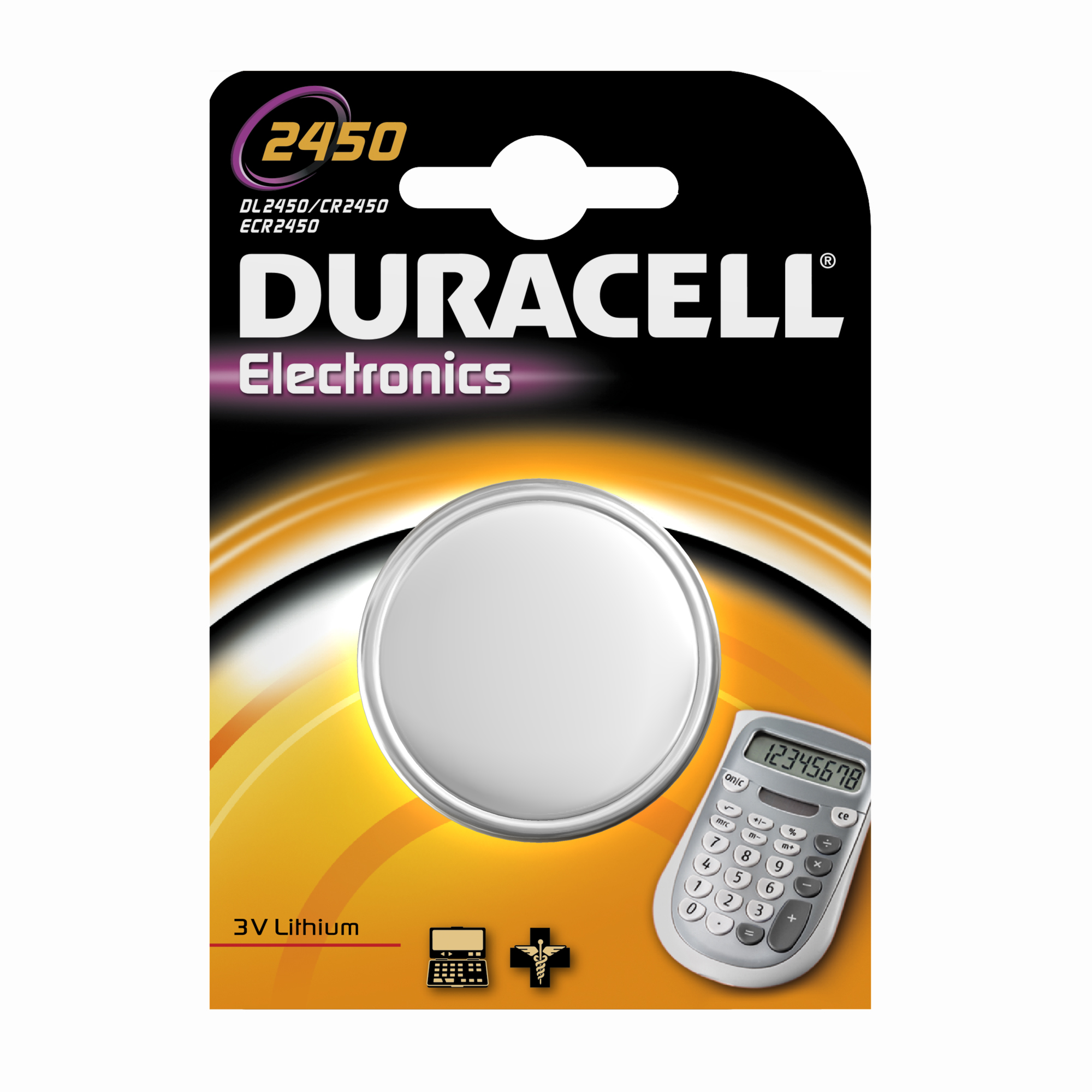Duracell Pile Bouton DL2450 Lithium 3V