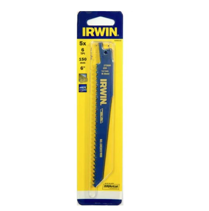 IRWIN Reciprozaagblad 225mm 6TPI, zagen van hout met spijkers