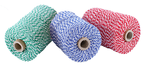 Ficelle en coton 1,5mm +/-125m bicolore