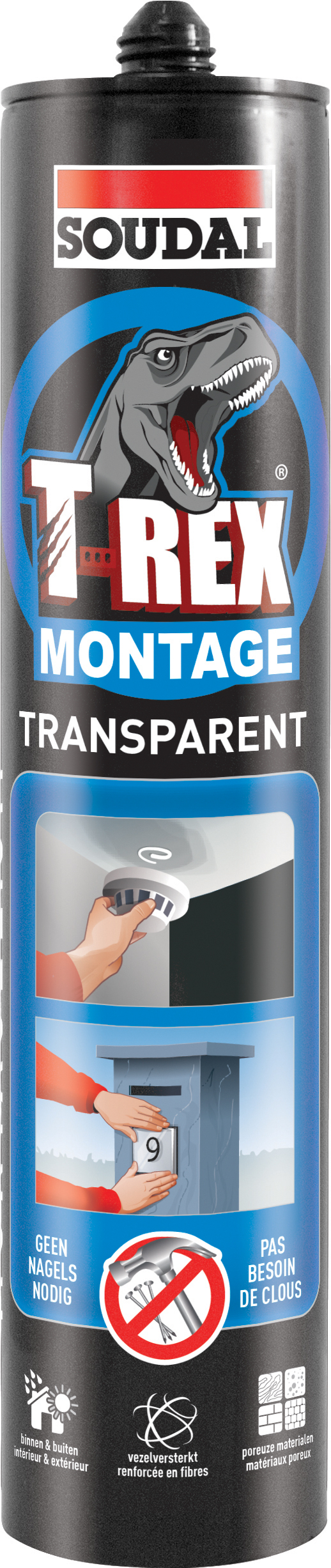 Soudal T-Rex Montage Transparant 300ml