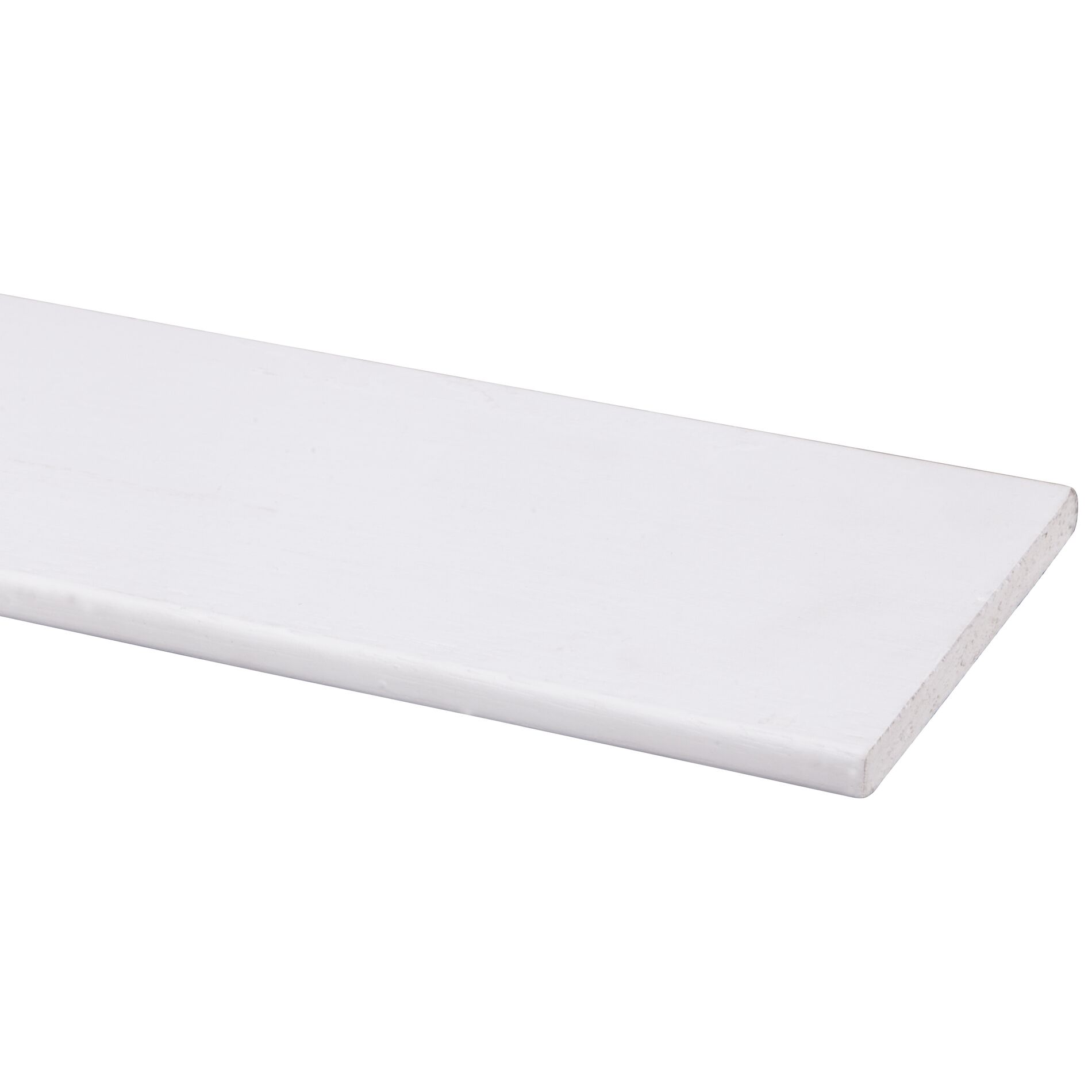 Schaaflat hardhout gegrond wit 9x117mm - 210cm