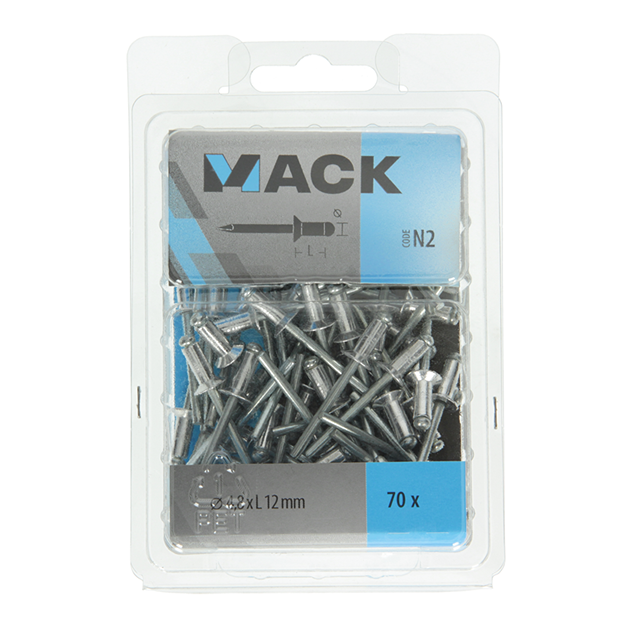 Mack blindklinknagels aluminium Ø4,8x12mm (70st)