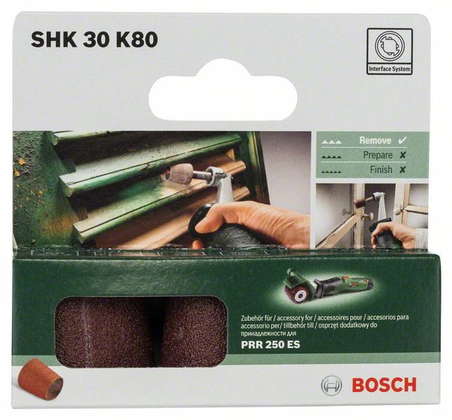 Bosch 3x kegelvormige schuurrol 30mm K80
