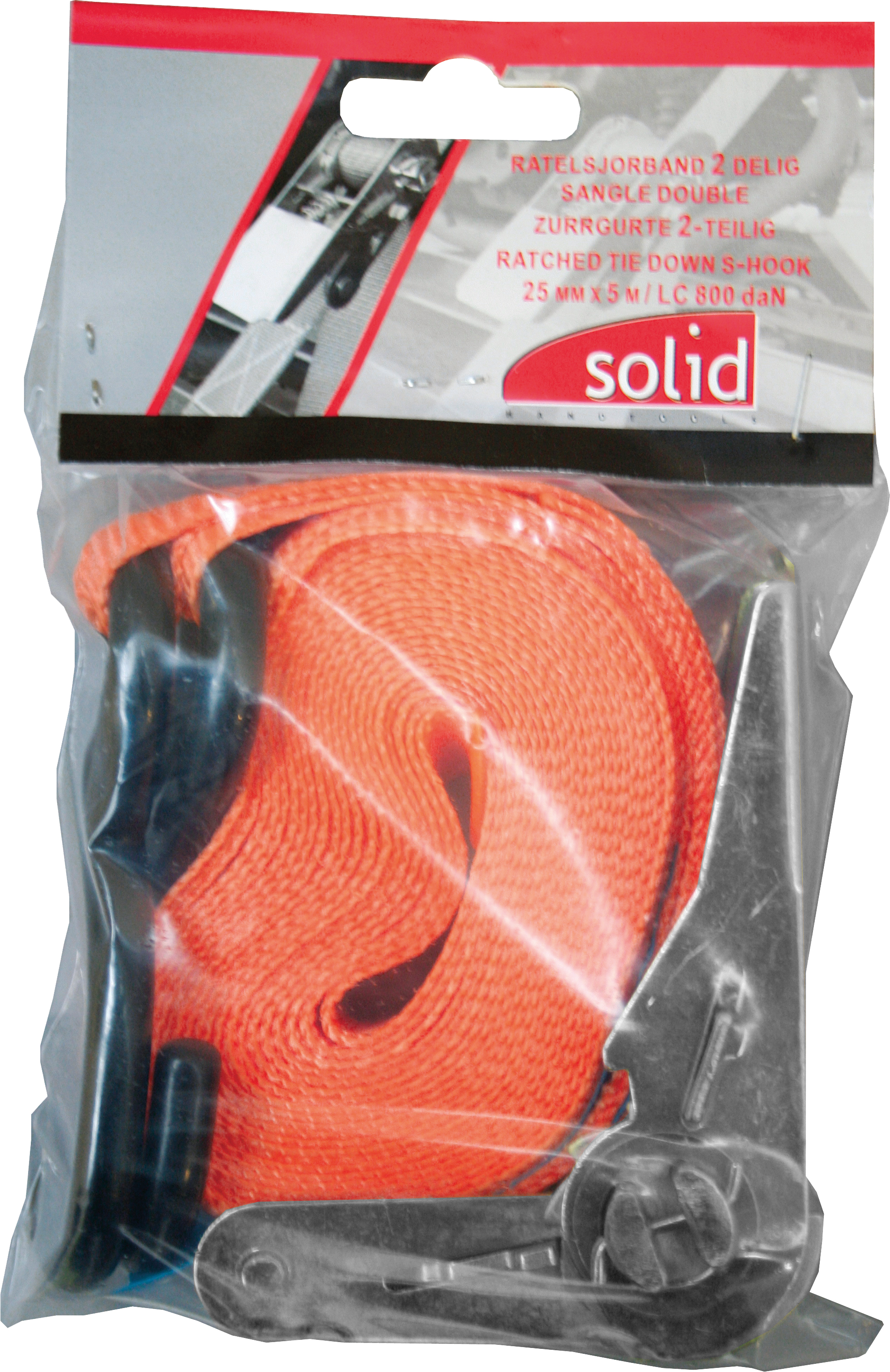 Sangles 25 mm x 5 m en 2 parties  2 crochets S - daN 800