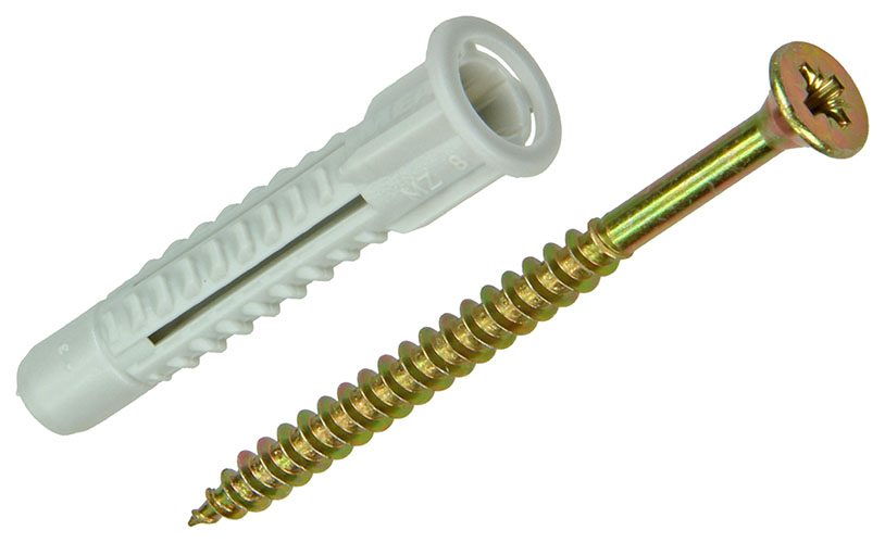 50 UNIVERSELE PLUGGEN MET SCHROEF MZK 8X49MM