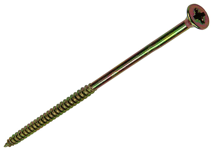 SPAANPLAATSCHROEF MET VERZONKEN KOP ZELFBOREND GEELVERZINKT 50 STUKS 6X140MM