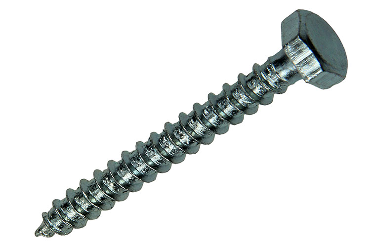 TIREFOND ACIER ZINGUE 100 PC 6 X 50 MM